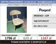 Paged - Krzesło LOF, dąb nauralny